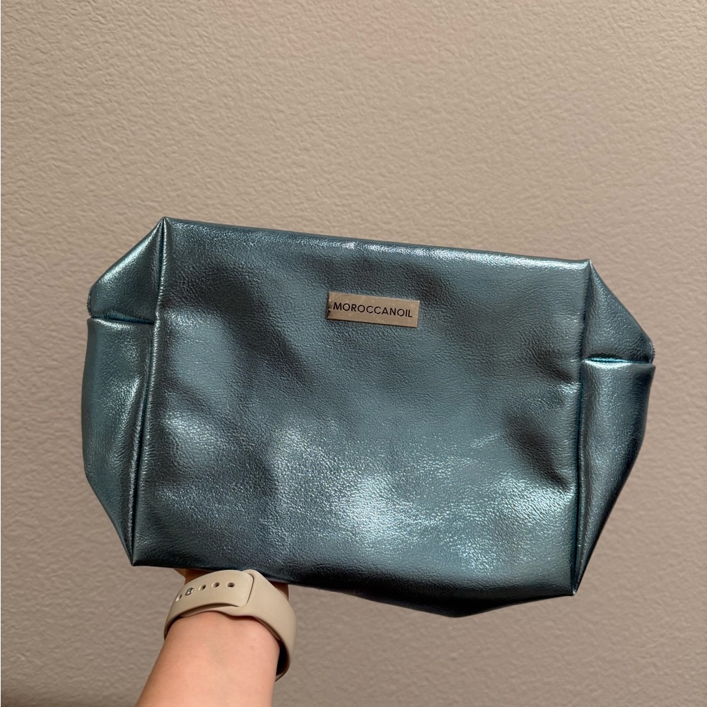 Moroccanoil Metallic Blue Toiletry Bag